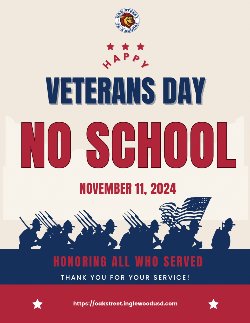 No School On Veterans Day!